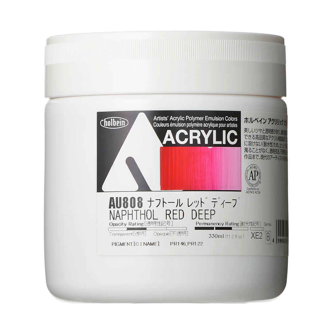 アクリル絵具｜アクリリック カラー[ヘビーボディ]Holbein Artists' Acrylic Polymer Emulsion Colors（330ml）|AU801-AU868