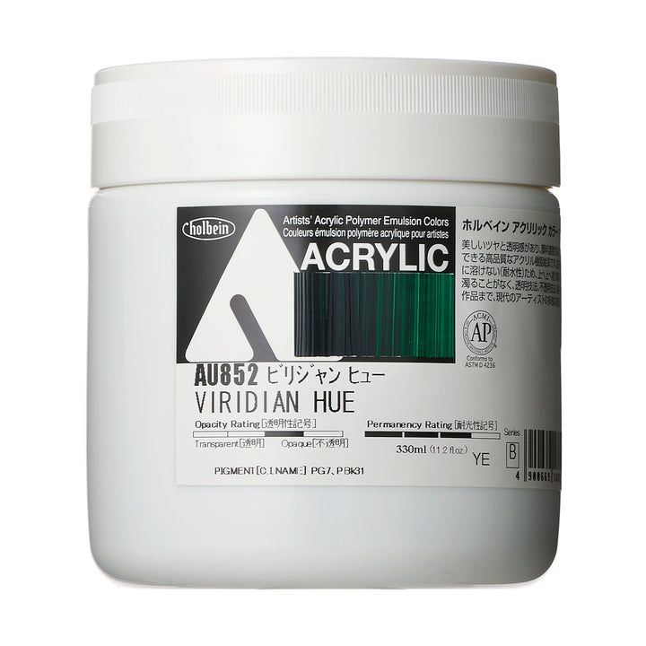 アクリル絵具｜アクリリック カラー[ヘビーボディ]Holbein Artists' Acrylic Polymer Emulsion Colors（330ml）|AU801-AU868