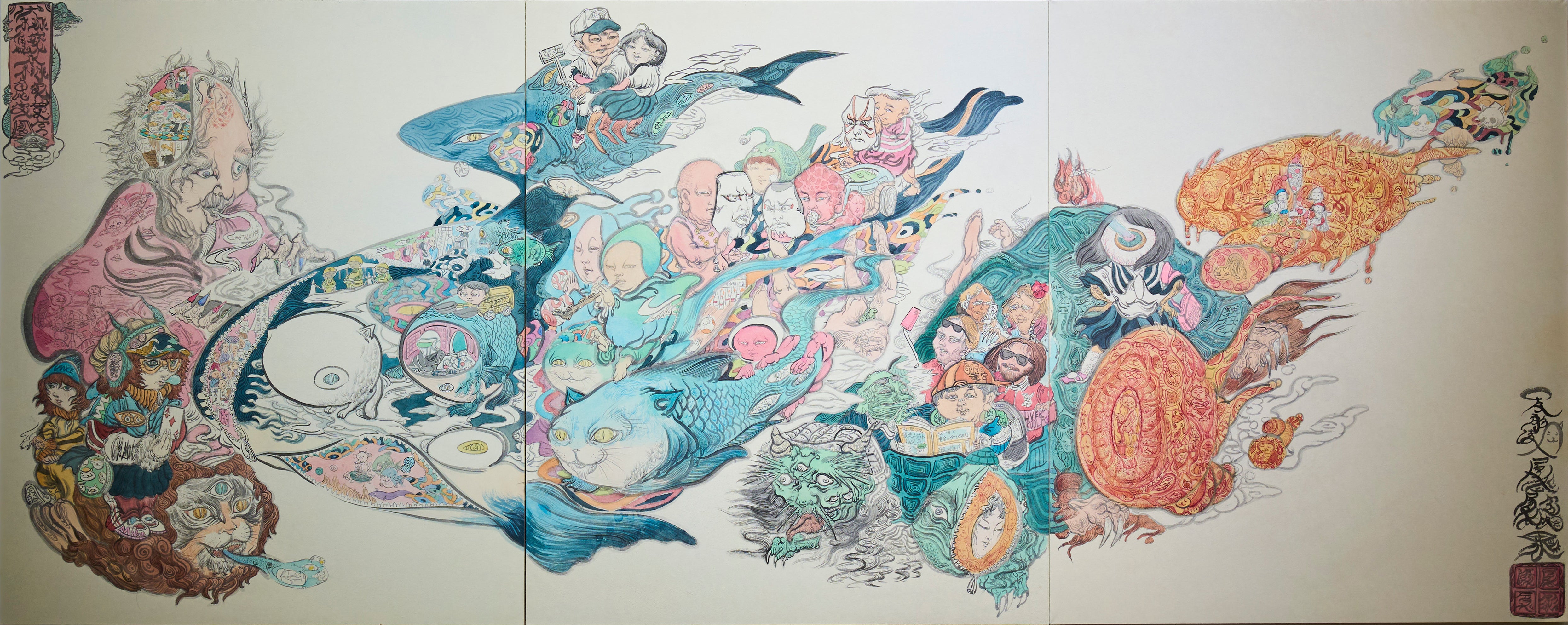 Large shark Small shark