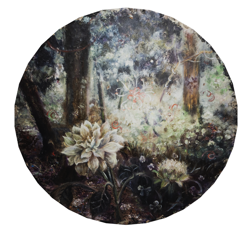 Rain in the sunshine through the trees