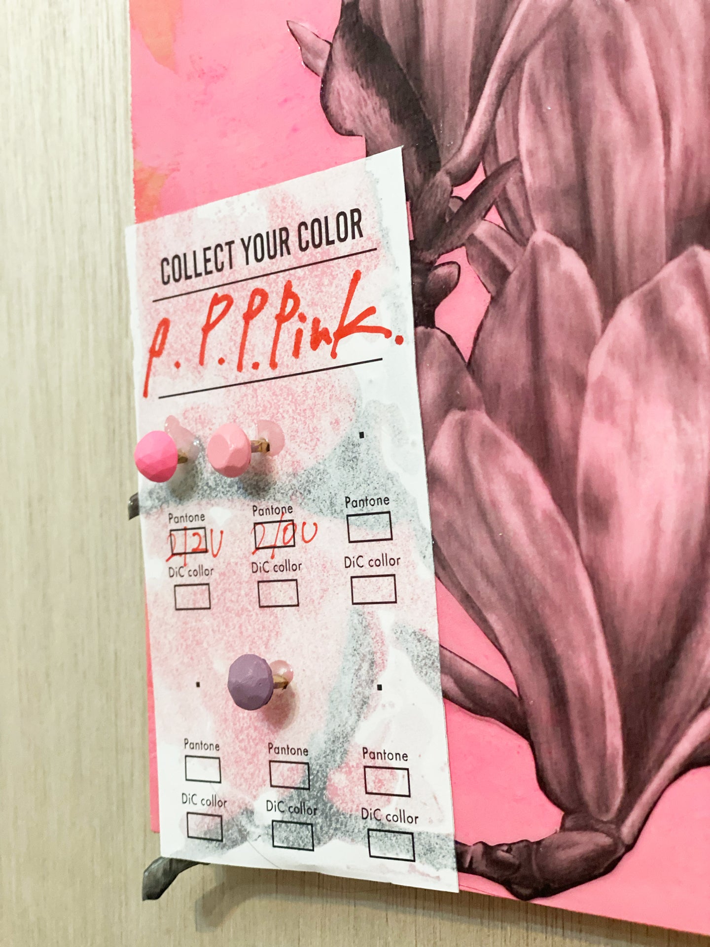 現代アート　オオヤサヤカ　P.P.P.Pink　ピンク　コラージュアート P.P.P.Pink by オオヤサヤカ | 若手作家の作品販売 | 100以上の